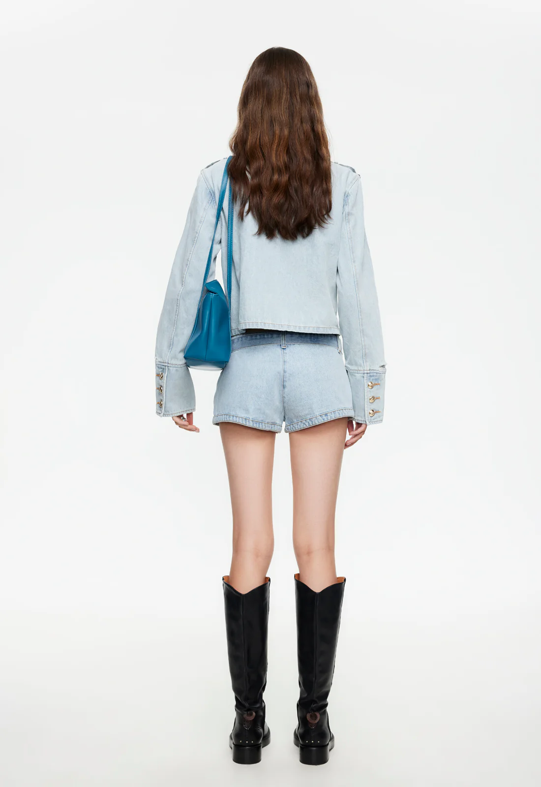 AFTERGLOW MINI SHORT - LIGHT DENIM - Image 4