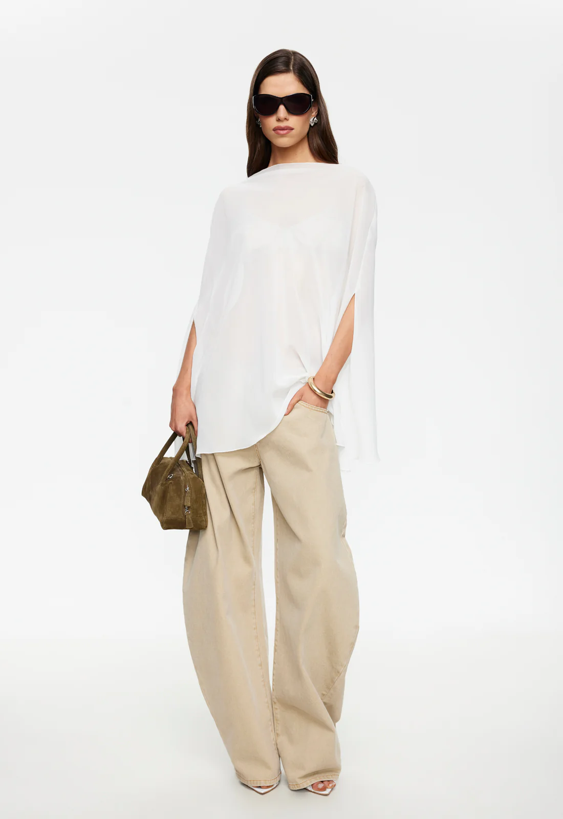 AURA PONCHO - PORCELAIN - Image 3