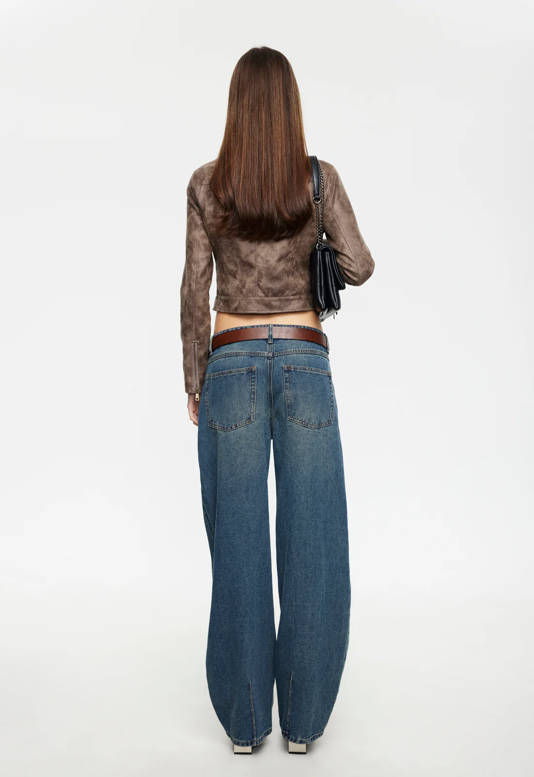 BELLA MOTO JACKET - CHOCOLATE - Image 4
