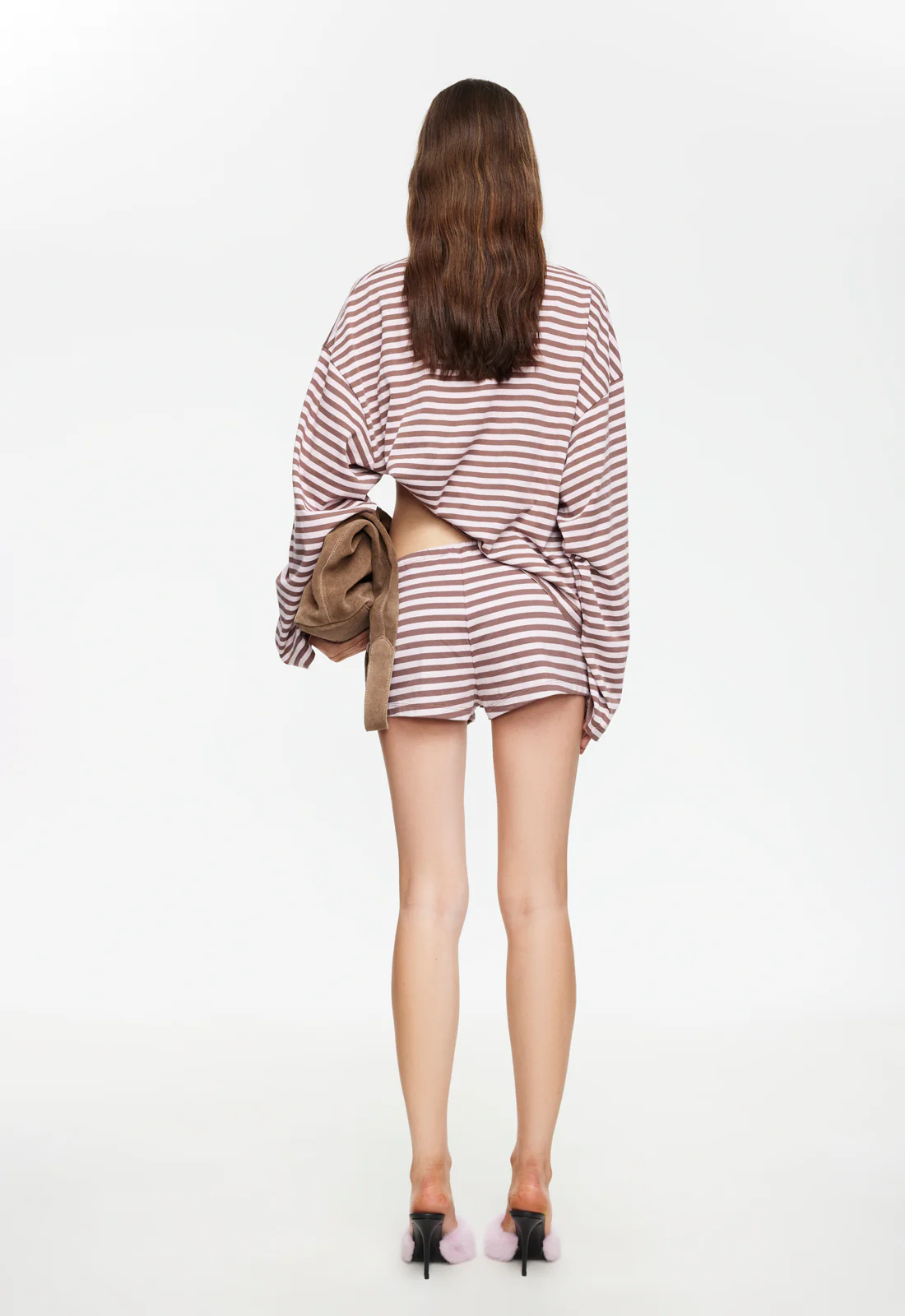 BLOOM LONG SLEEVE - CHOCOLATE BLUSH STRIPE - Image 4