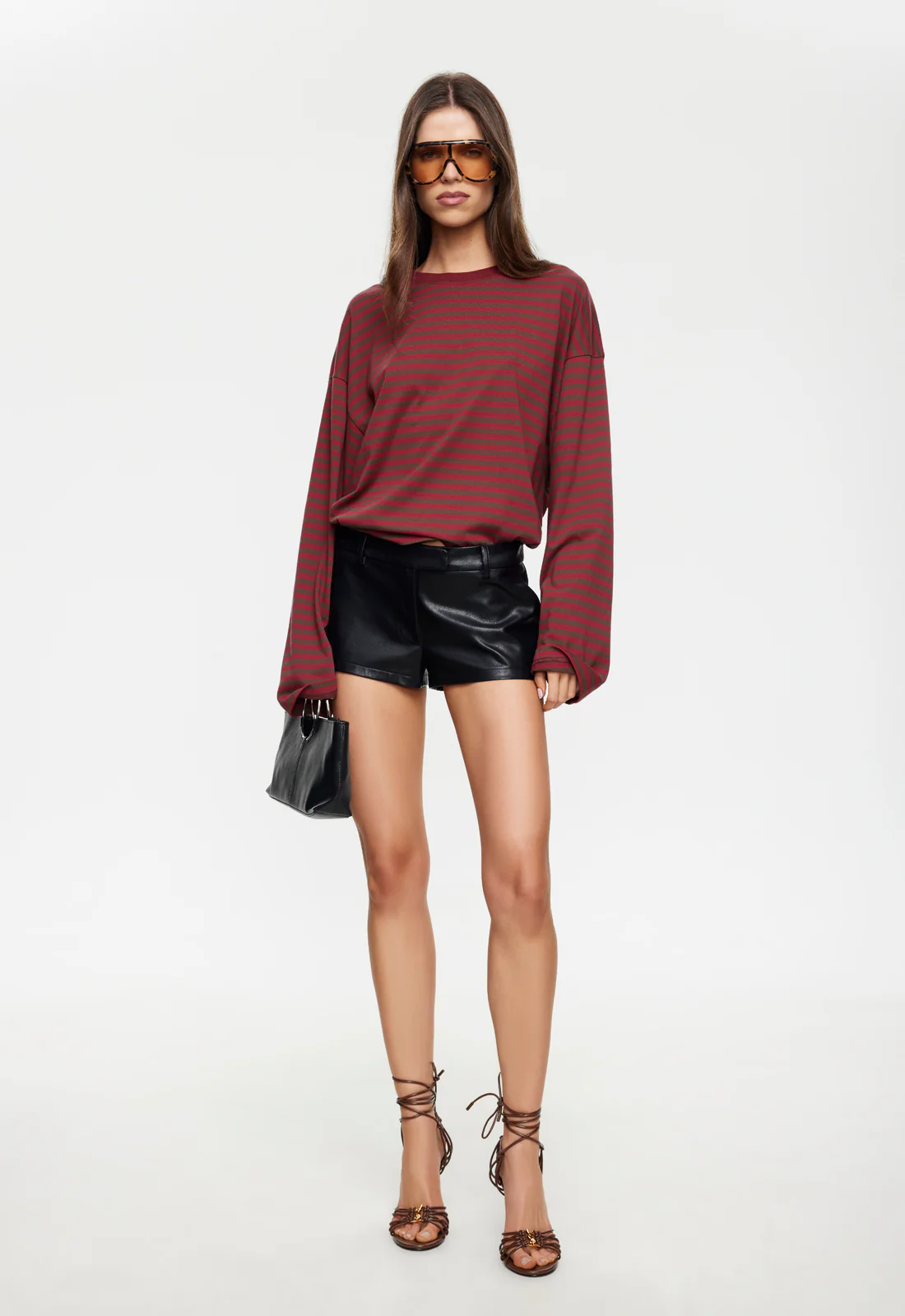 BLOOM LONG SLEEVE - CHOCOLATE WINE STRIPE - Image 3