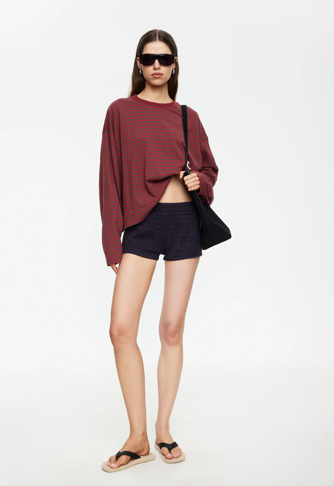 BLOOM LONG SLEEVE - CHOCOLATE WINE STRIPE - Image 5
