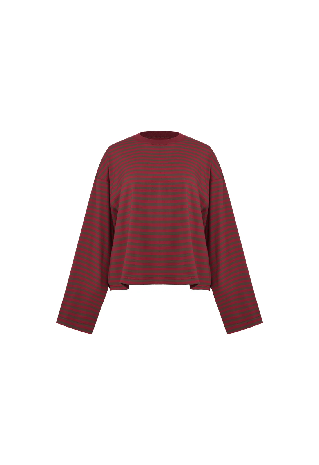 BLOOM LONG SLEEVE - CHOCOLATE WINE STRIPE - Image 8