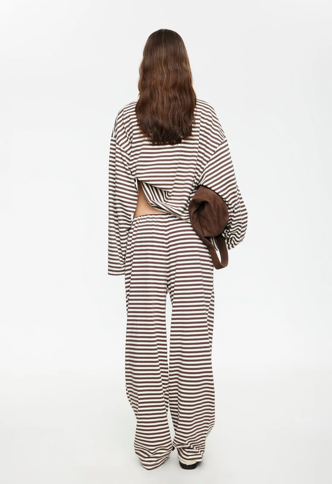 BLOOM LONG SLEEVE - DARK CHOCOLATE STRIPE - Image 3