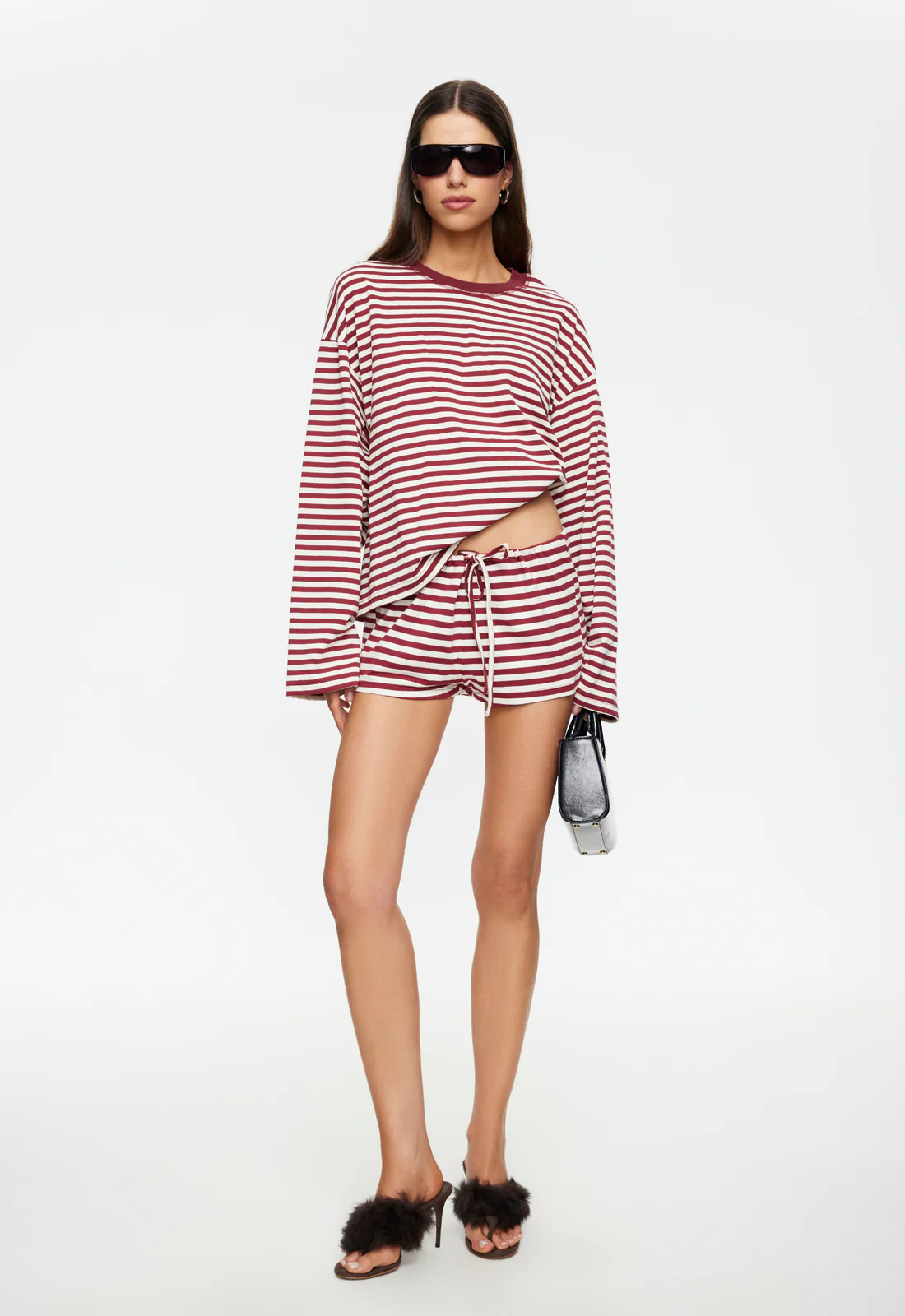 BLOOM LONG SLEEVE - WINE STRIPE - Image 5