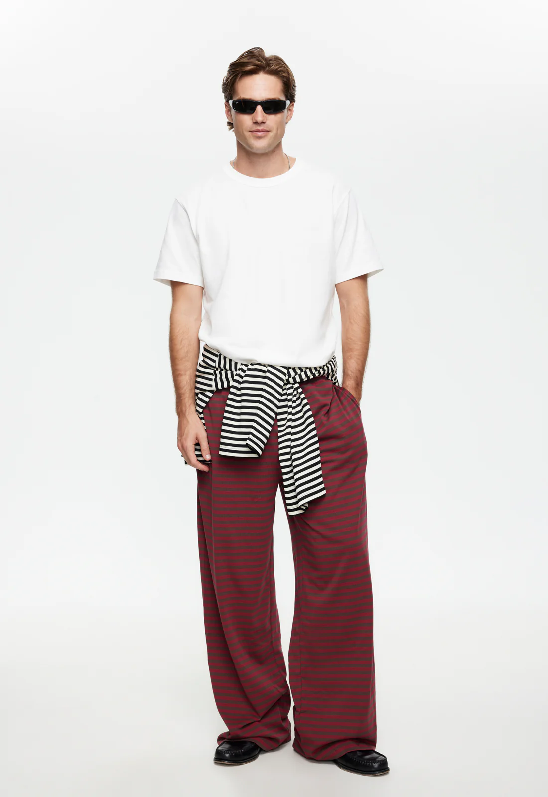 BLOOM PANT - CHOCOLATE WINE STRIPE - Image 3
