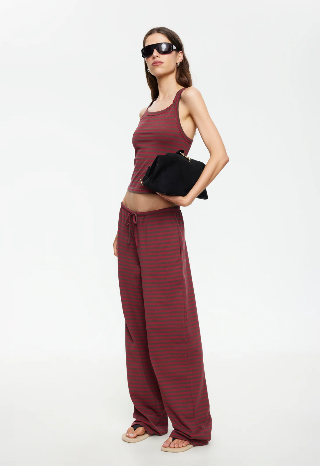 BLOOM PANT - CHOCOLATE WINE STRIPE - Image 5