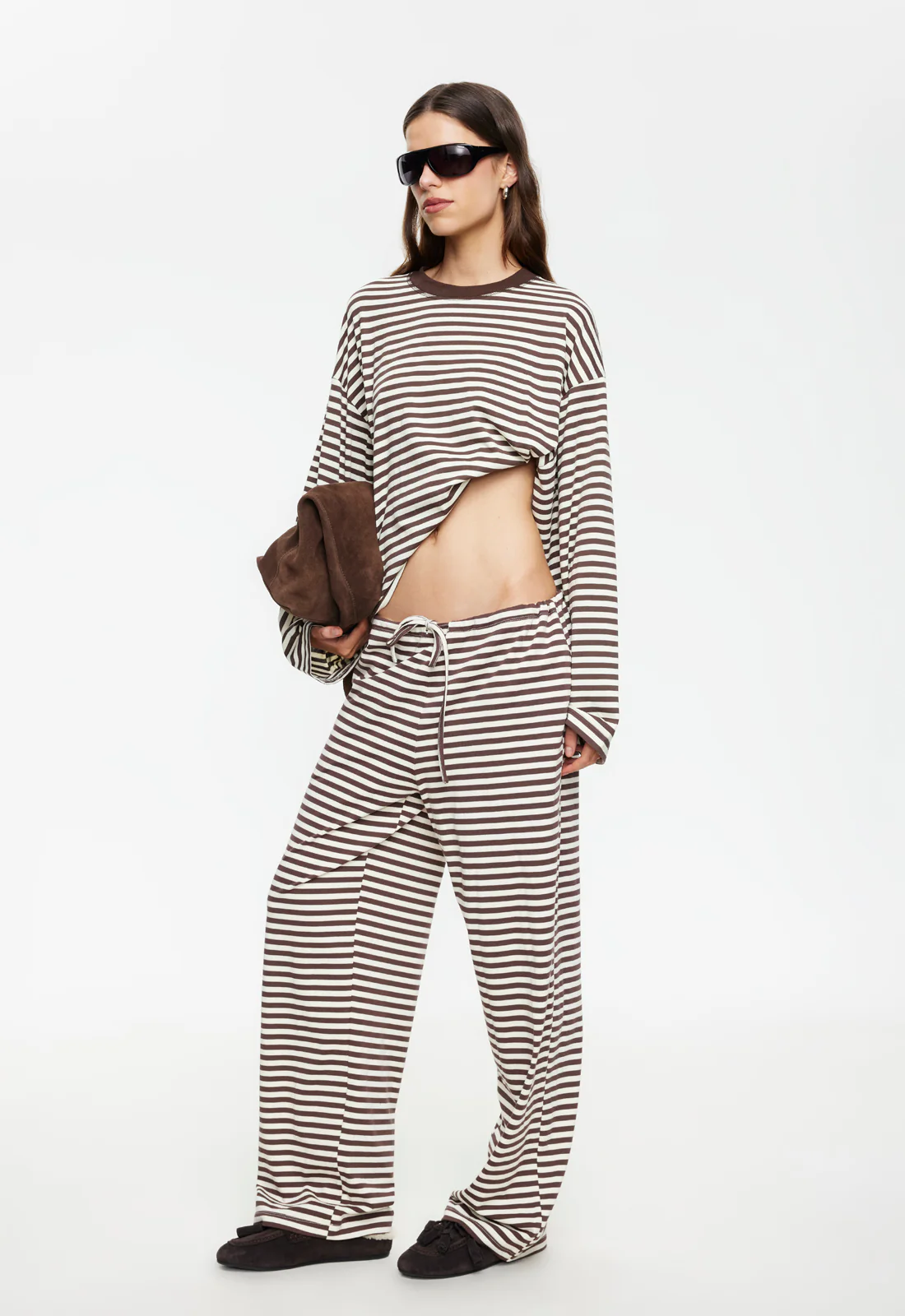 BLOOM PANT - DARK CHOCOLATE STRIPE - Image 3