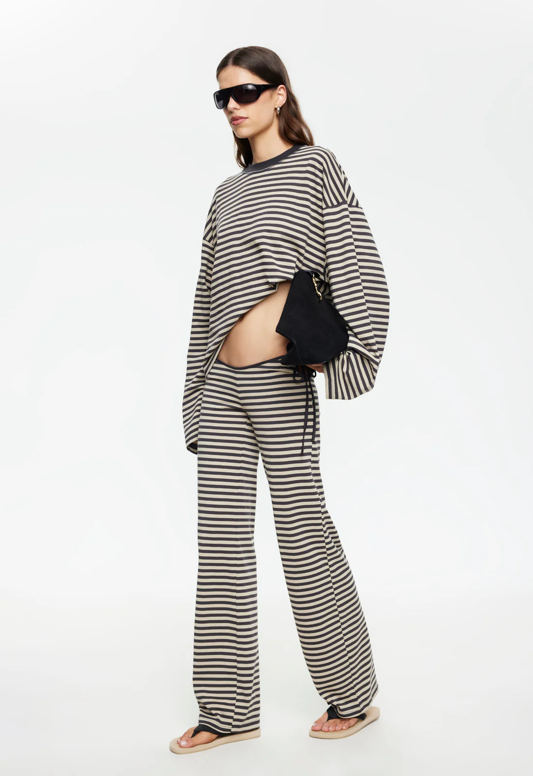 BLOOM TIE PANT - SLATE STRIPE - Image 3