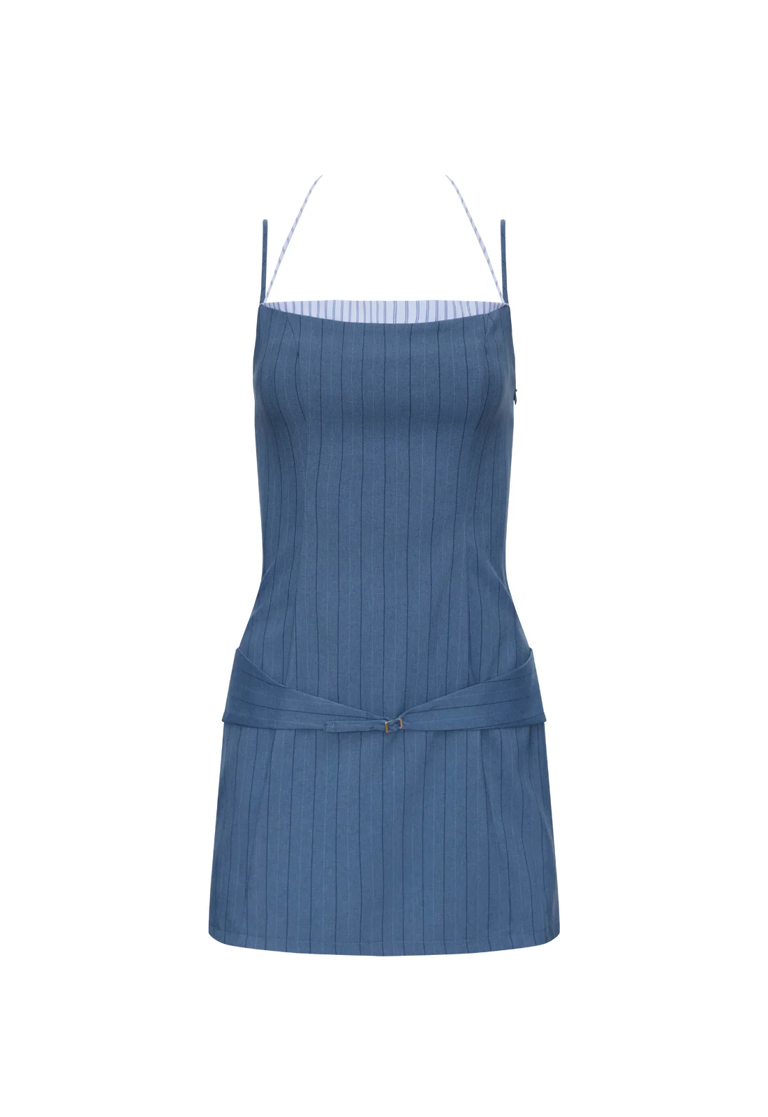GLACÉ MINI DRESS - NAVY STRIPE - Image 6