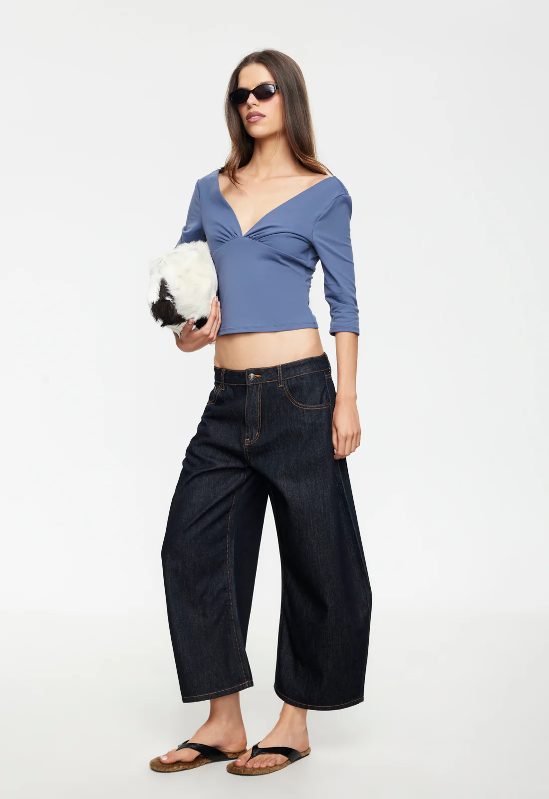 HORSESHOE CROPPED JEAN - INDIGO - Image 3