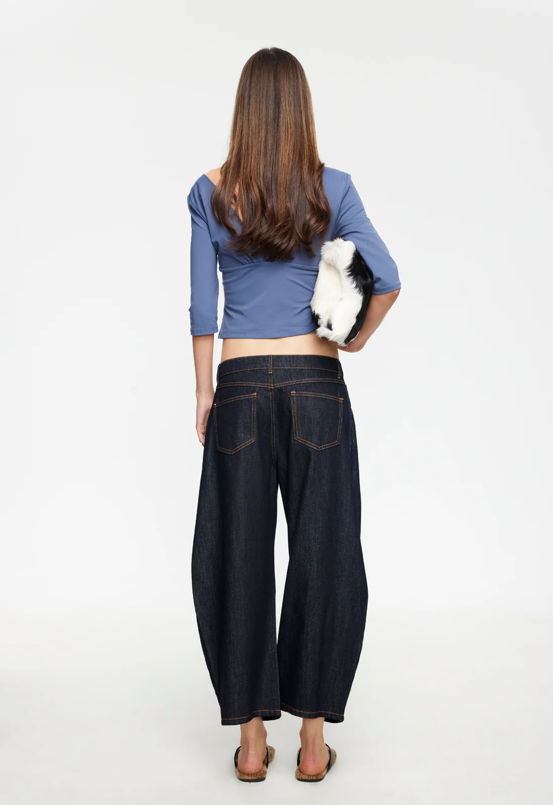 HORSESHOE CROPPED JEAN - INDIGO - Image 4