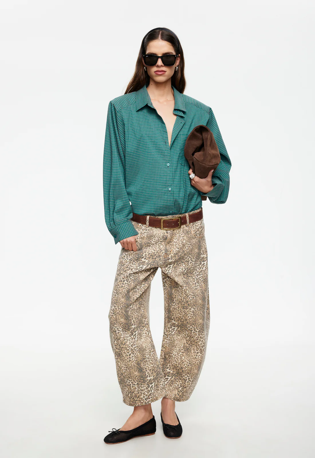 HORSESHOE CROPPED JEAN - LEOPARD