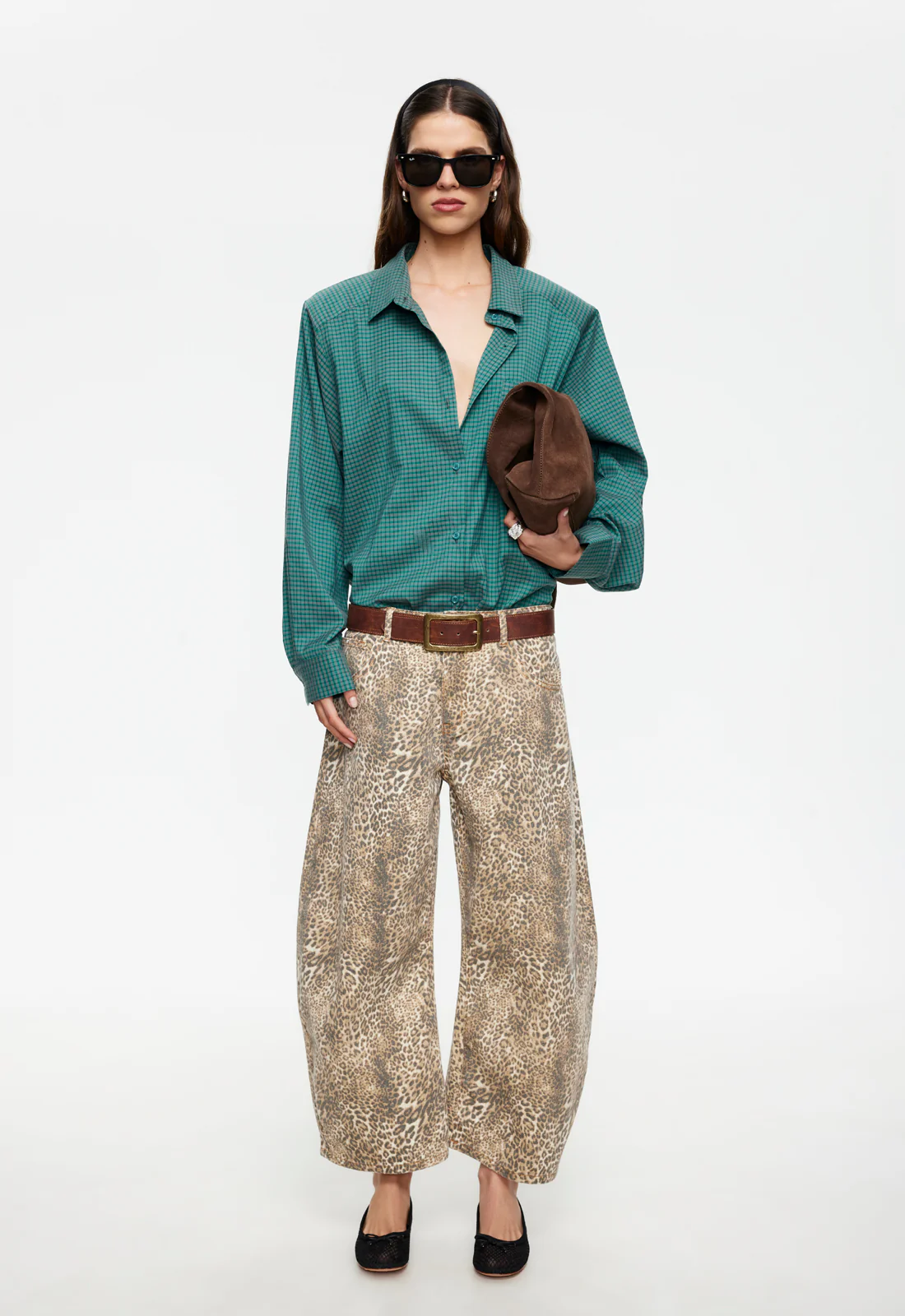 HORSESHOE CROPPED JEAN - LEOPARD - Image 3