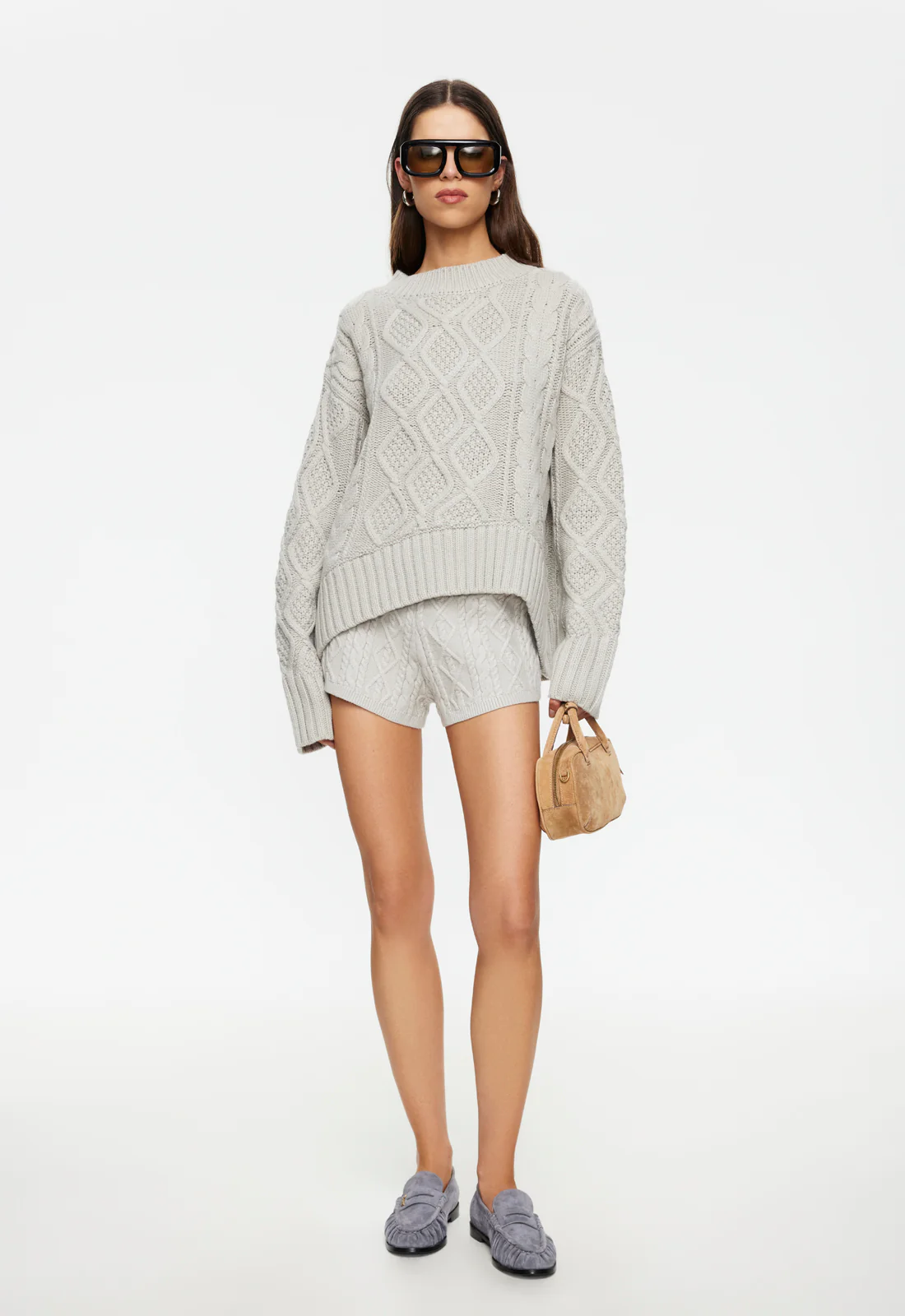 HOUSEWIFE KNIT SHORT - ASH CABLE - Image 2