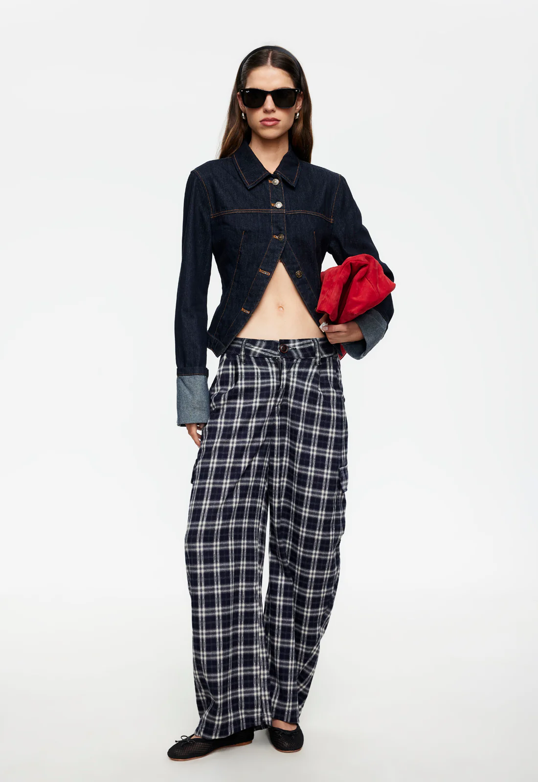 NOVA PANT - NAVY PLAID