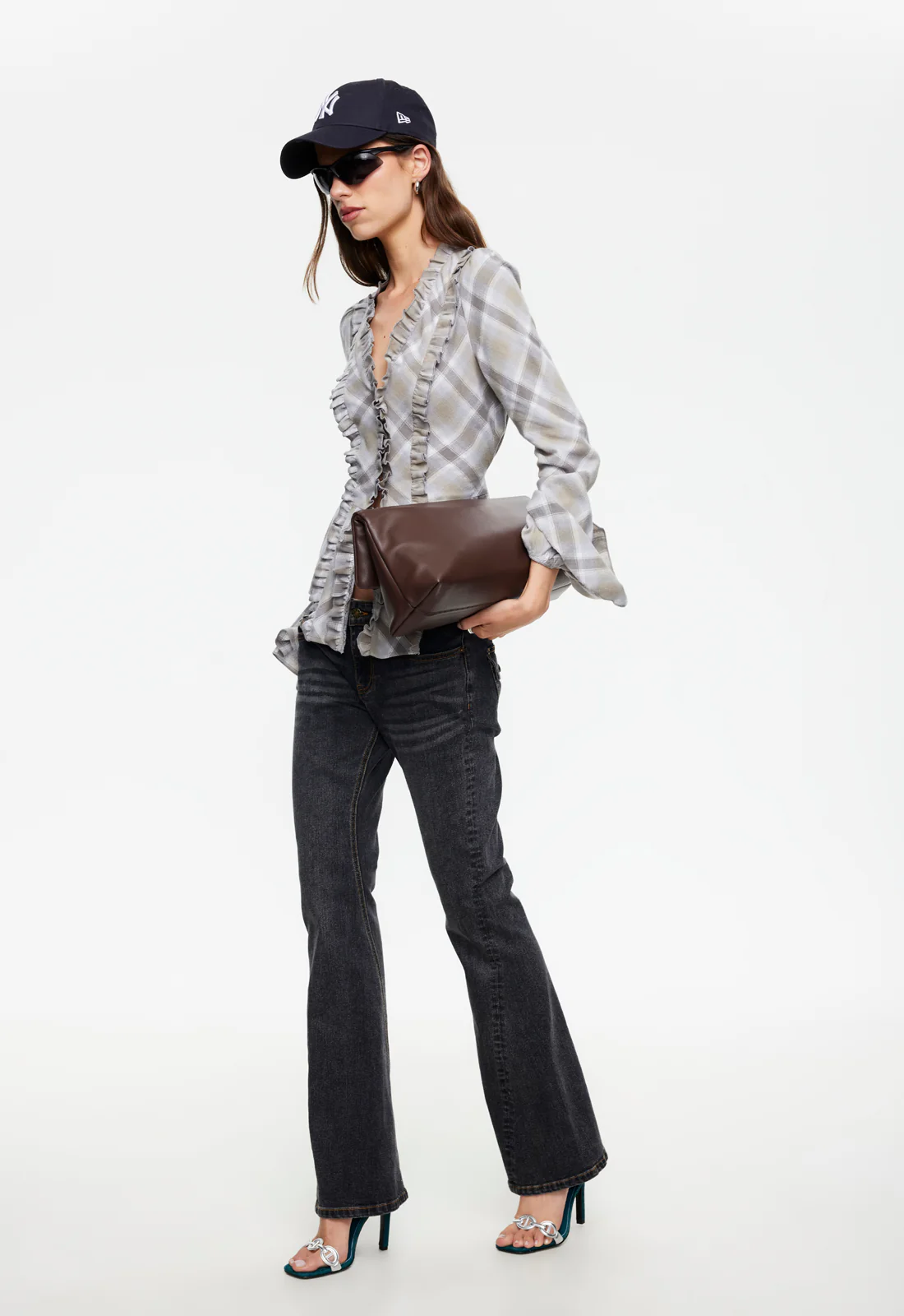 ODETTE LONG SLEEVE - ASH PLAID - Image 2
