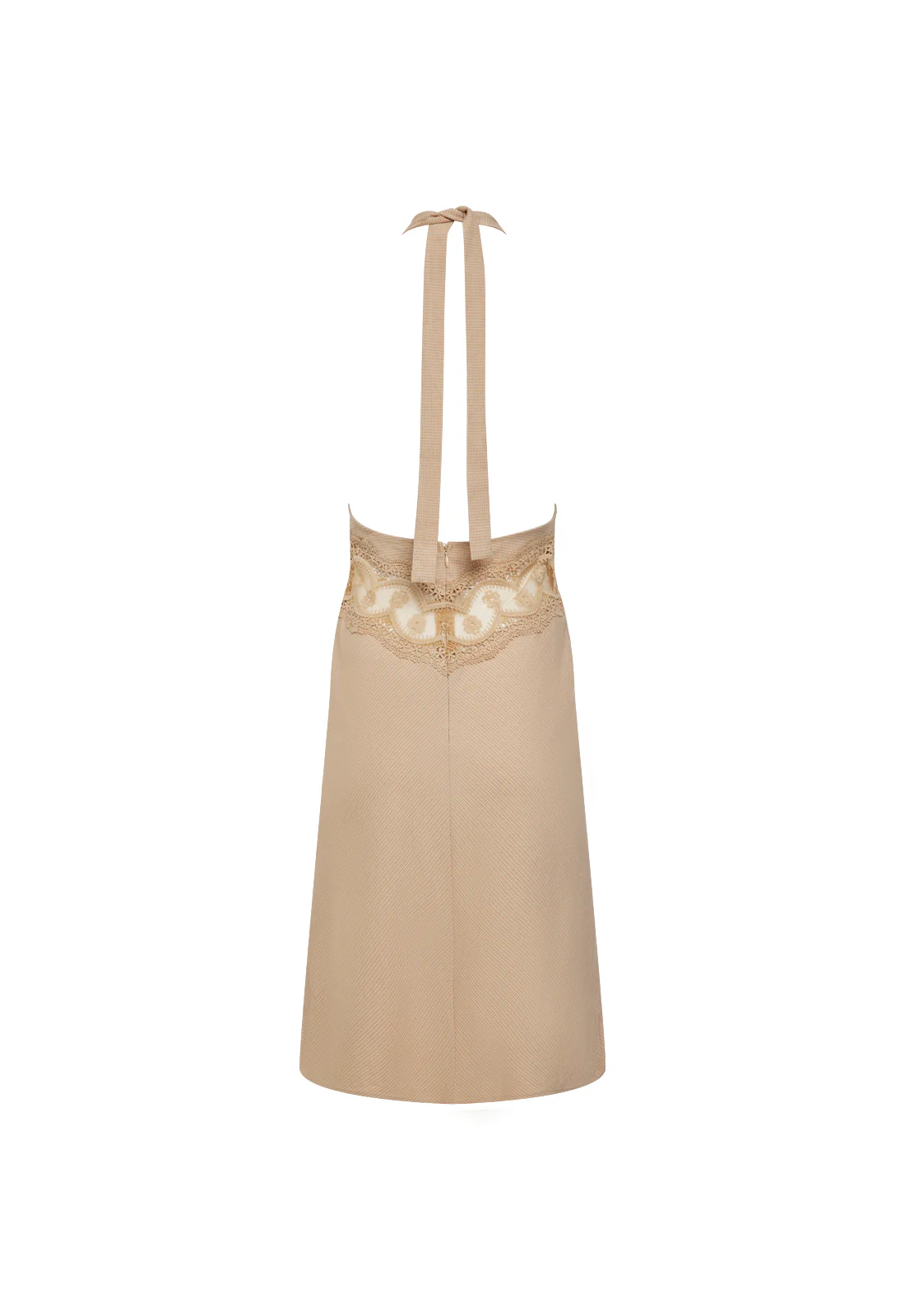 SOLANA MIDI DRESS - BEIGE PLAID - Image 7