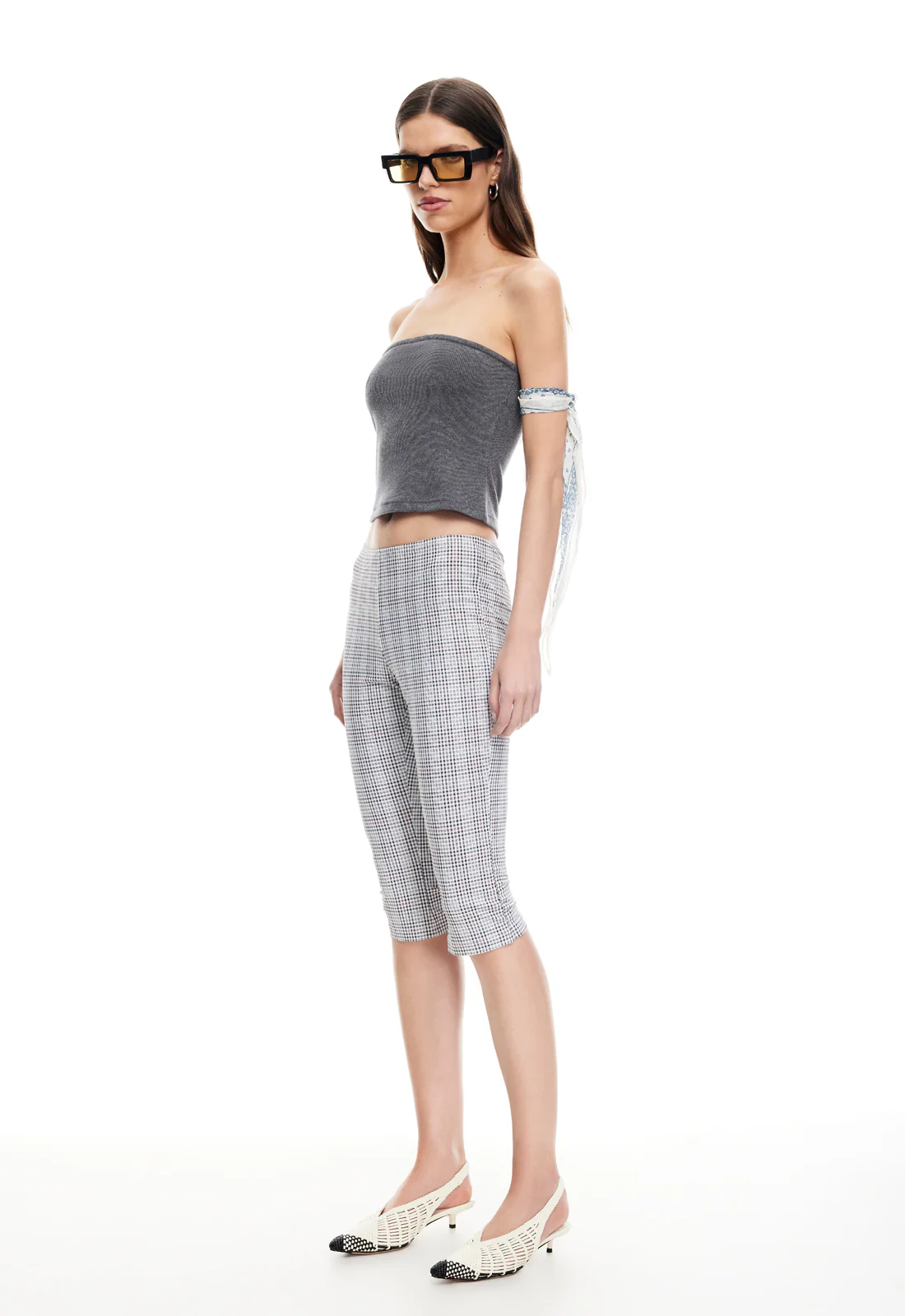 SWAY STRAPLESS TOP - ASH - Image 4