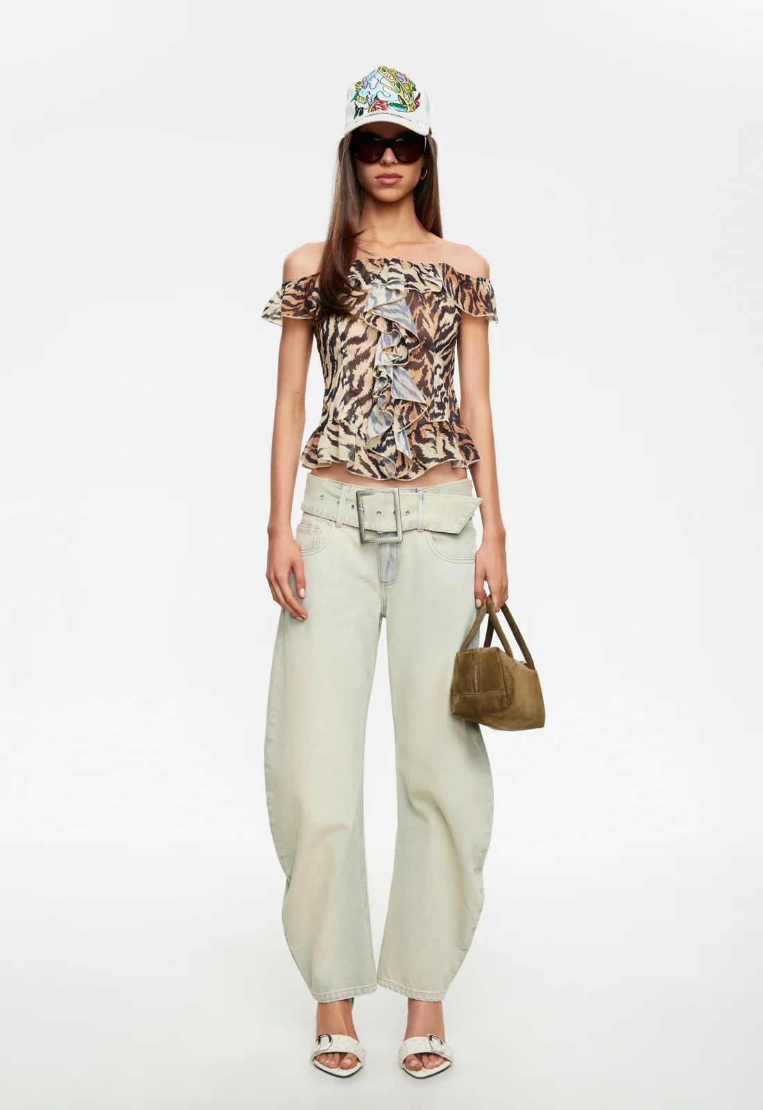 TIMELESS RUFFLE TOP - TIGER - Image 2