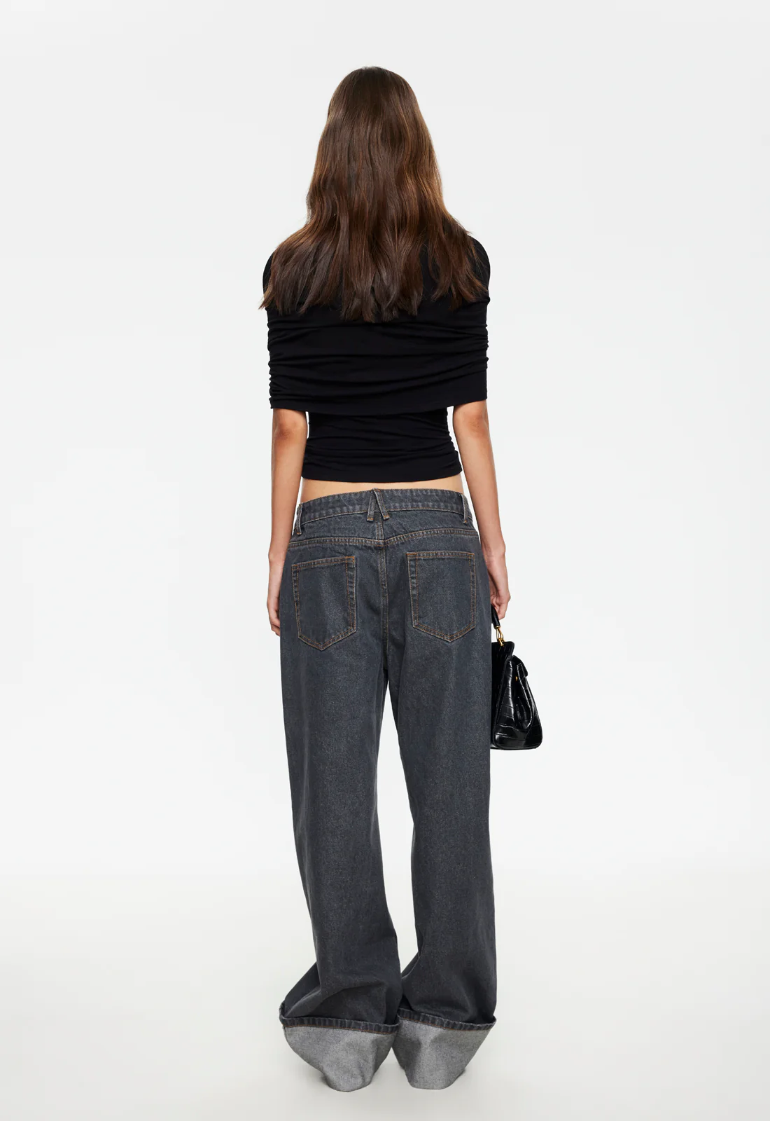TOP MODEL CUFFED JEAN - CHARCOAL - Image 5
