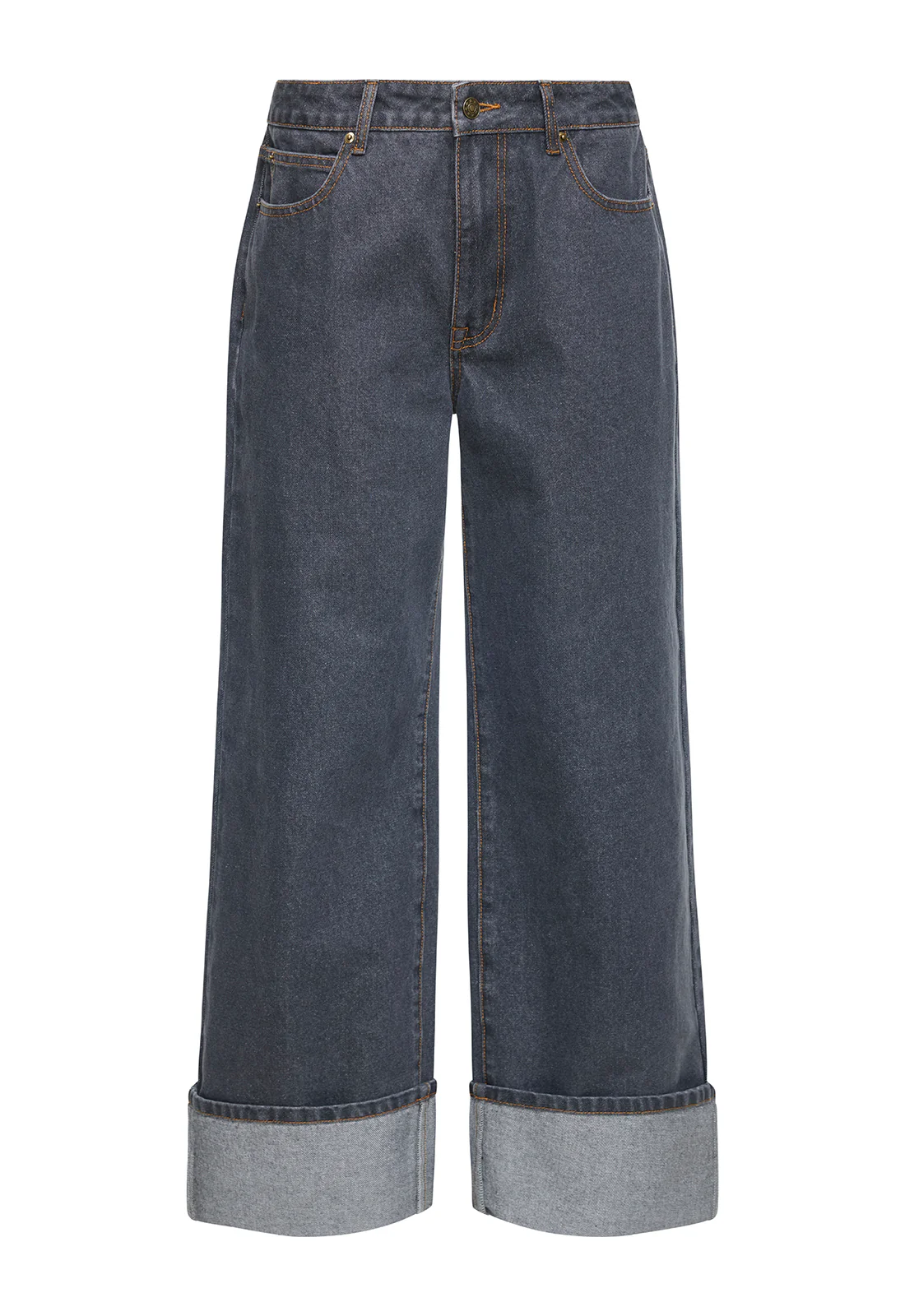 TOP MODEL CUFFED JEAN - CHARCOAL - Image 6