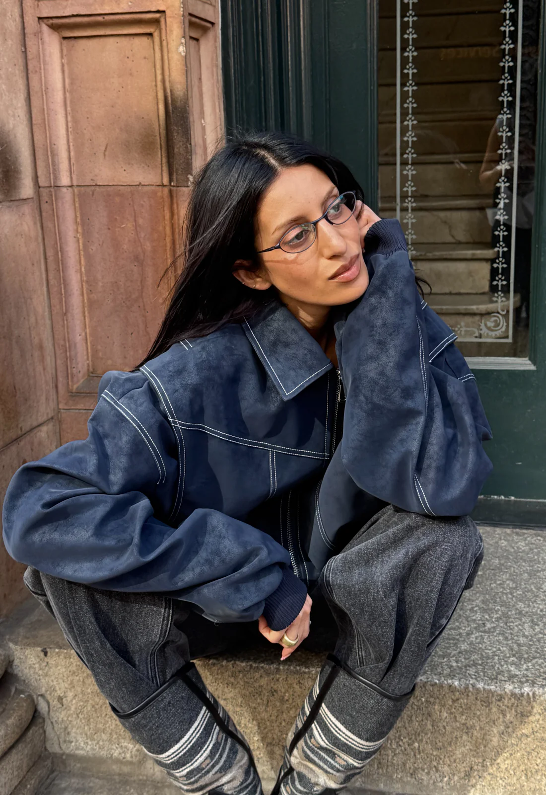 VISTA BOMBER - WASHED NAVY - Image 7